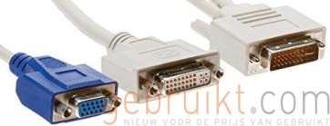 DVI-I Dual Link to DVI & VGA Video Adapter Splitter Cable VXOL/LE