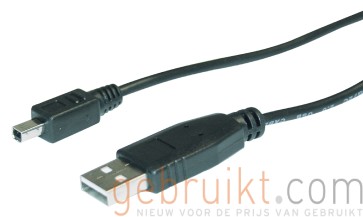 USB 2.0 USB A - 4p mini USB B zwart 1,80 m