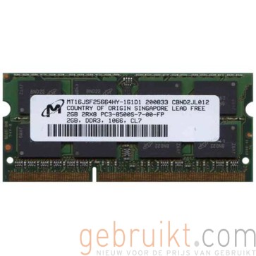 2GB SODIMM DDR3-8500 1066 mhz Micron MT16JSF25664HY-1G1D1