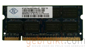 2gb 2RX8 PC2 6400S-666-13-F1-800  Nanya  PN:NT2GT64U8HD0BN-AD