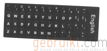 qwerty  toetsenbord sticker zwart  voor laptops