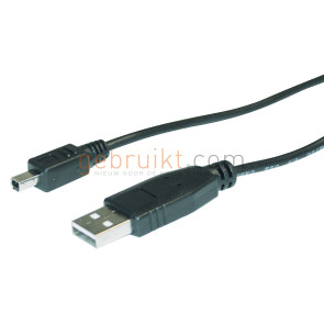 USB 2.0 USB A - 4p mini USB B zwart 1,80 m