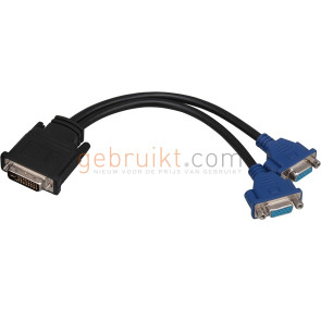 DVI-I Dual Link to 2x VGA Video Adapter Splitter Cable