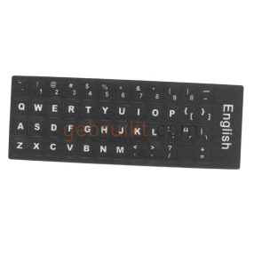 qwerty  toetsenbord sticker zwart  voor laptops